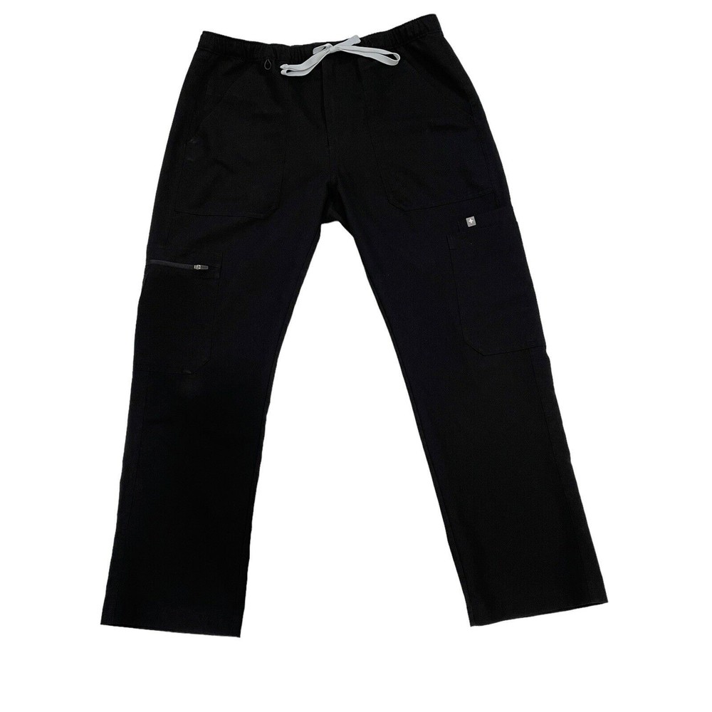 FIGS Women size Med Short Scrub Pants Cargo Black Medical 9 Pockets TM3001